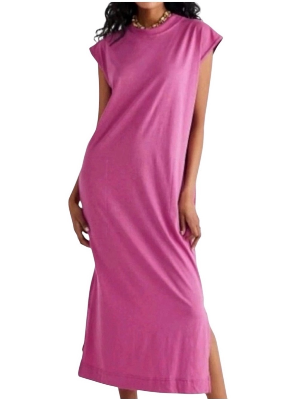 FP Beach Pink Maxi DressFlowy Spring Summer Vacation Boho Soft